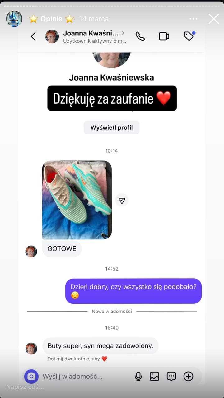 Echte Kundenbewertung Stock-Sport