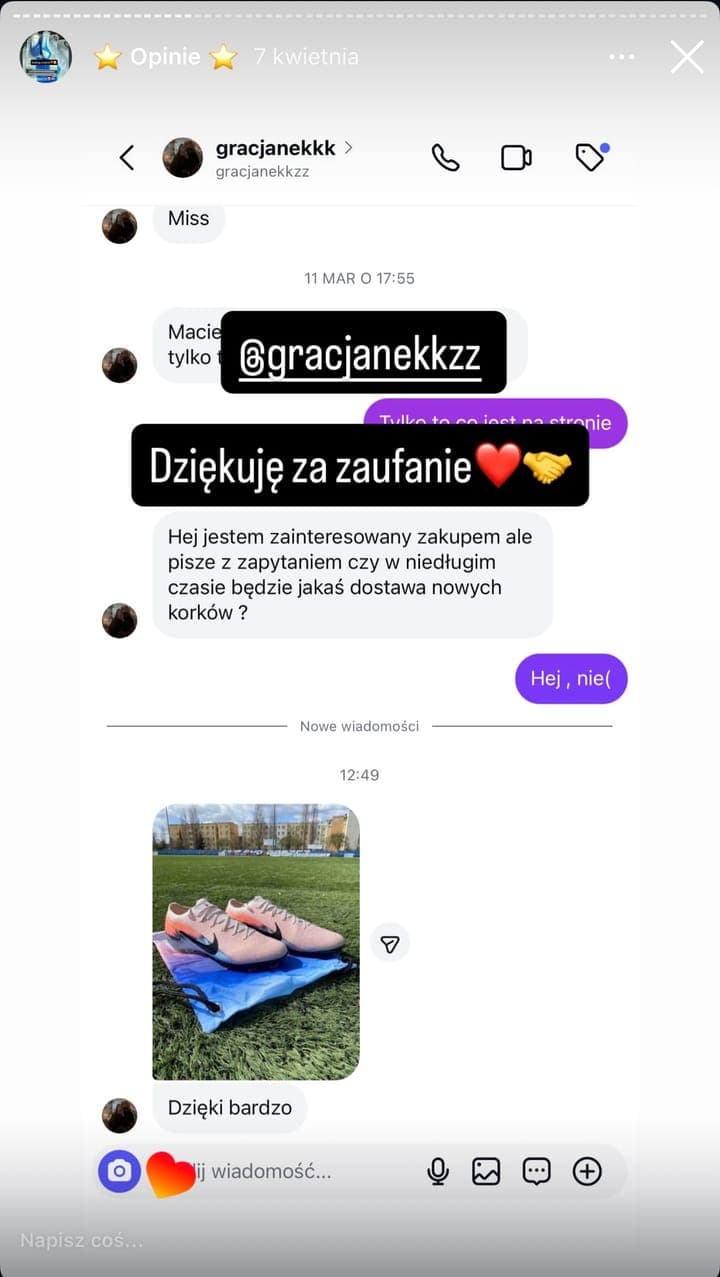 Echte Kundenbewertung Stock-Sport