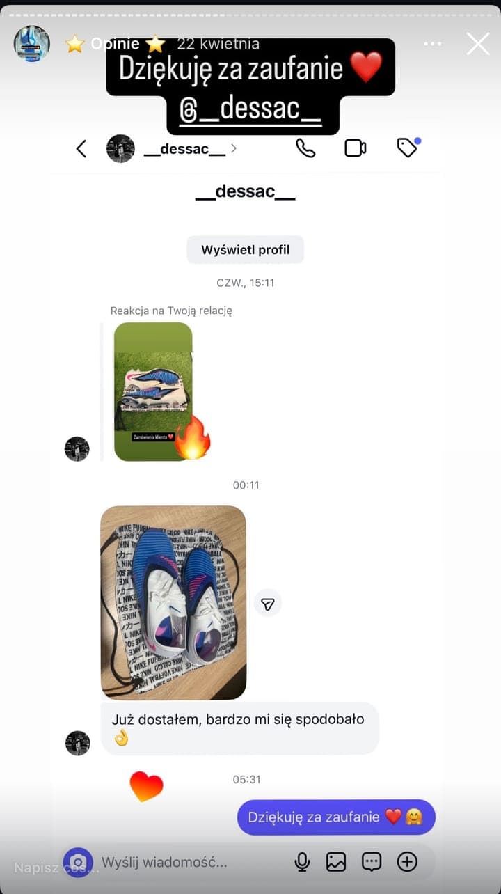Echte Kundenbewertung Stock-Sport